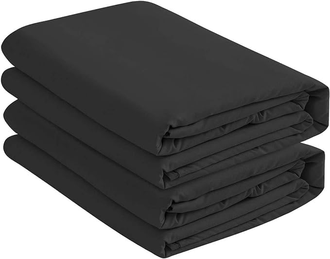 Full XL Microfiber Fitted Sheets, 2-Pack,15" Deep Pocket, Black
