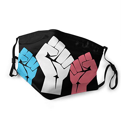 Together We Rise Outdoor Cloth Protection Printed Handkerchief with Dust Scarf Black Small
