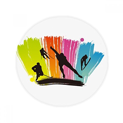 Tapis de ski antidérapant multicolore 80cm pour entrée et bain