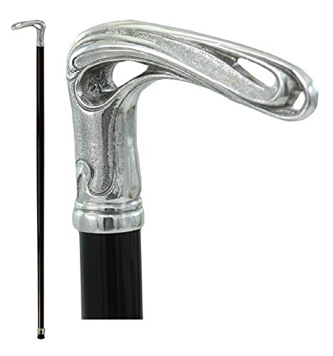 CAVAGNINI Liberty - Bastón de madera con mango de madera (96,5 cm), color negro CAVAGNINI Liberty - Bastón de madera con mango de madera (96,5 cm), color negro