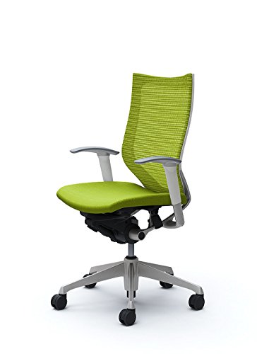 オカムラ 岡村製作所 デスクチェア オフィスチェア バロン ハイバック 可動肘 座クッション ライムグリーン CP85DW-FDF6