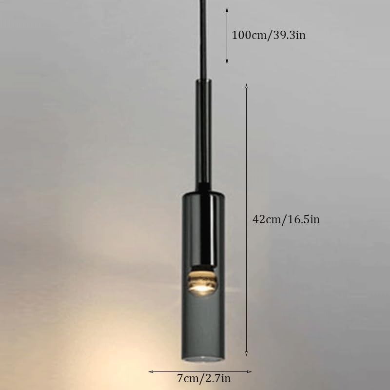 Lampe de plafond en verre rétro avec hauteur ajustable et design - 7