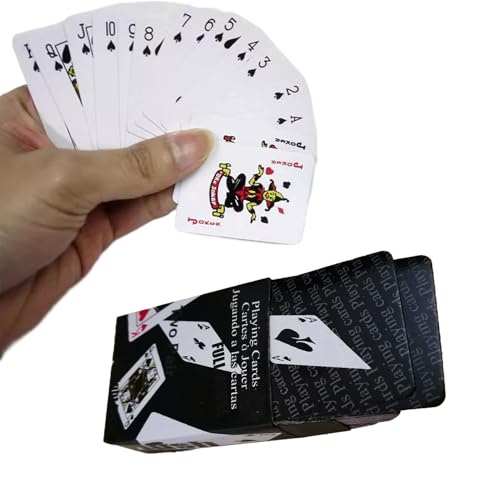 Juego de cartas en miniatura, juegos de ocio de póker portátil, diversión, paquete de cartas en miniatura para | para adolescentes adultos interior viaje camping