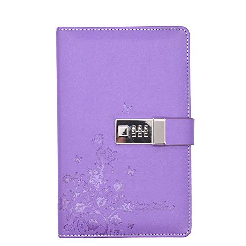 JunShop Tagebuch mit Zahlenkombination, verschlossenes Notizbuch Cover