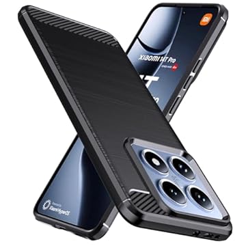 Natbok Capa para Xiaomi 14T/14T Pro, capa de telefone Xiaomi 14T Pro à prova de choque de nível militar, [textura de fibra de carbono] capa macia flexível TPU fina antiarranhões para Xiaomi 14T/14T