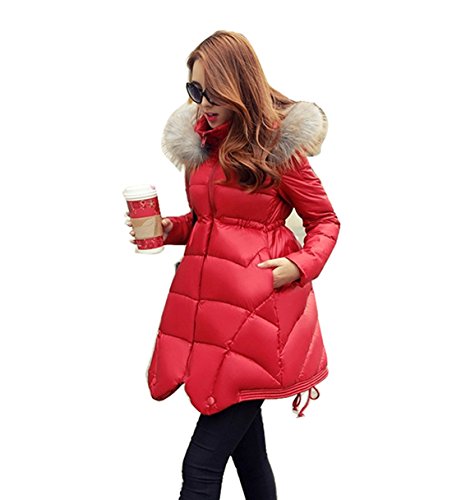Manteau d'hiver en duvet de canard Gaorui veste parka longue à capuche fourrure pour femme