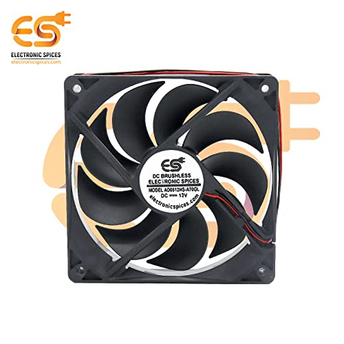 Image of Electronic Spices 12025 4.75inch (120x120x25mm) Brushless 12v Dc Exhausts Cooling Fan Single Piece