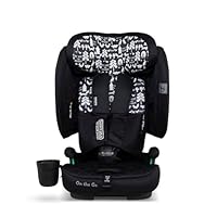 Cosatto On The Go Foldable Portable Travel Car Seat & Booster Car Seat | 15 Months-12 Years | ISOFIX, Side Impact Protection, Anti-Escape Harness, Ultra Compact & Lightweight, Bag (Silhouette)