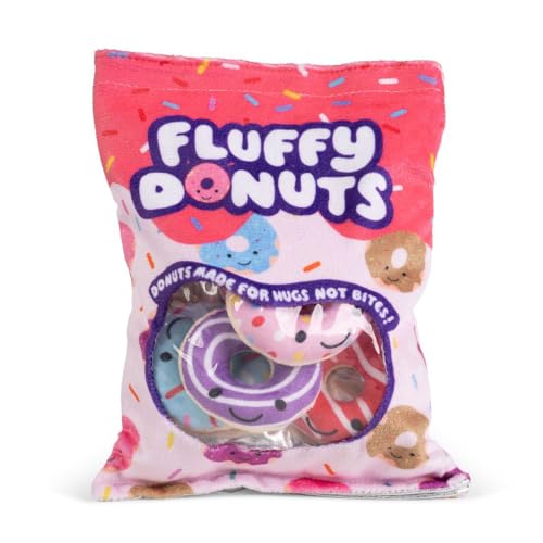 Keycraft Fluffy Doughnuts Squishy – Plüschspielzeug Kissen | Weiche Tasche mit Kuschel-Donuts | Kreatives Geschenk für Kinder & Teens