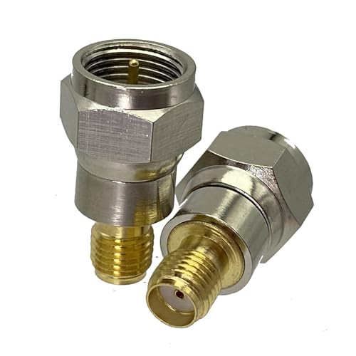 2 uds SMA a F TV Enchufe Macho y Hembra Jack Adaptador Coaxial RF Conector convertidor de Prueba terminales de Cable de latón(Type 2-1pcs)