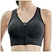 WANGTIANXUE Sport BH Strech Ohne Buegel Push up Yoga Sports BH Unterwäsche Frauen Bra Crop Top Fitnesstraining Reißverschluss Gym Bralette Büstenhalter Dessous