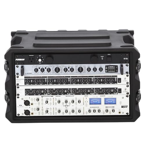 Gator Cases Pro Series Rotationsgeformtes 6U Rack-Gehäuse mit Flacher 13-Tiefe; (G-PRO-6U-13), Schwarz