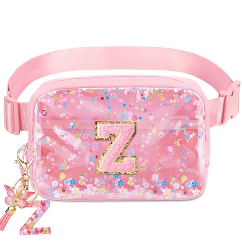 Image of Initial Fanny Pack for Girls - Belt Bag for Teens Kid Teen Girl Kid Birthday Gift Pink Z