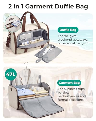 BAGSMART 47L Convertible Garment Duffle