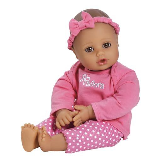ADORA Premium Playtime Babies Doll Set with 13-Inch Doll Made with Our Exclusive GentleTouch Vinyl, Includes Removable Pink Long Sleeve Shirt and Pink...