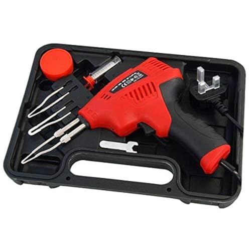 Neilsen CT1842 Kit Pistolet à Souder 230V - 200W 50Hz Lumière LED, Pointes et Soudure Supplémentaires Idéal pour Réparation Electrique & Bricolage