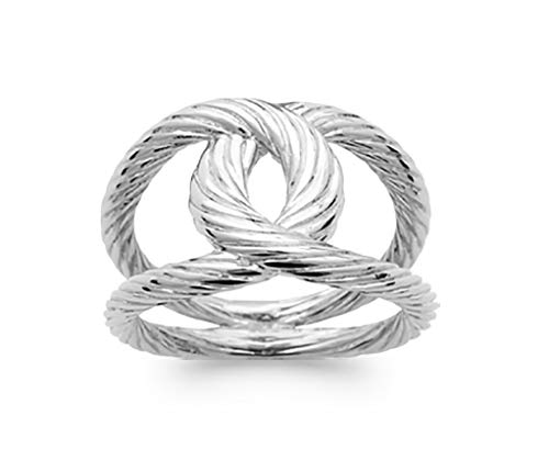 Bague en Argent 925 rhodié anti-ternissement double rang tressé