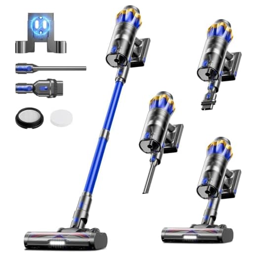 Cordless Vacuum Cleaner, Upgraded 650W 60KPA 70Mins Cordless Stick Vacuum Cleaner with Self-Standing and Touch Screen, Anti-tangle Wireless Vacuum, Vacuum Cleaners for Home/Pet Hair/Carpets/Floors