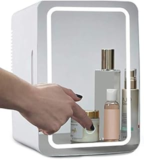 Mini Makeup Beauty Fridge, 8L Portable Cosmetic Refrigerator, Makeup Mirror with LED Light, Compact & Quiet, Cooler/Warmer Freezer, Used for Beauty Skin Care in Home/Car, Gift For Women And Girls