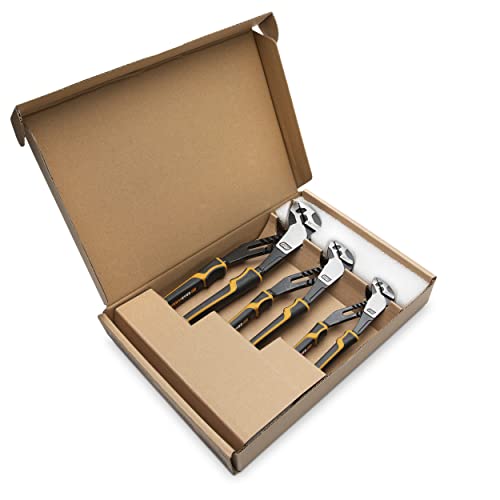 GEARWRENCH Conjunto de alicates PITBULL K9 de 20,32 cm, 25,40 cm e 30,48 cm, ponta reta, material du