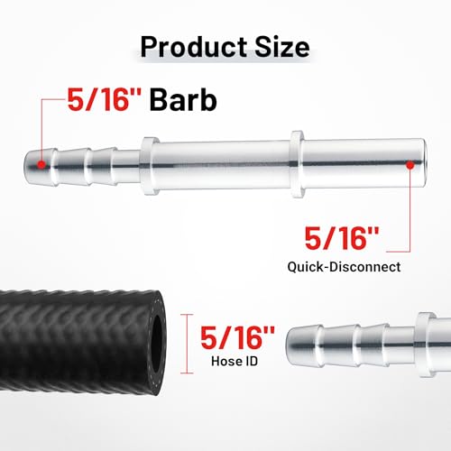 Image of EVIL ENERGY 5 /16 SAE quick-disconnect male to 5 /16 hose barb Fittings