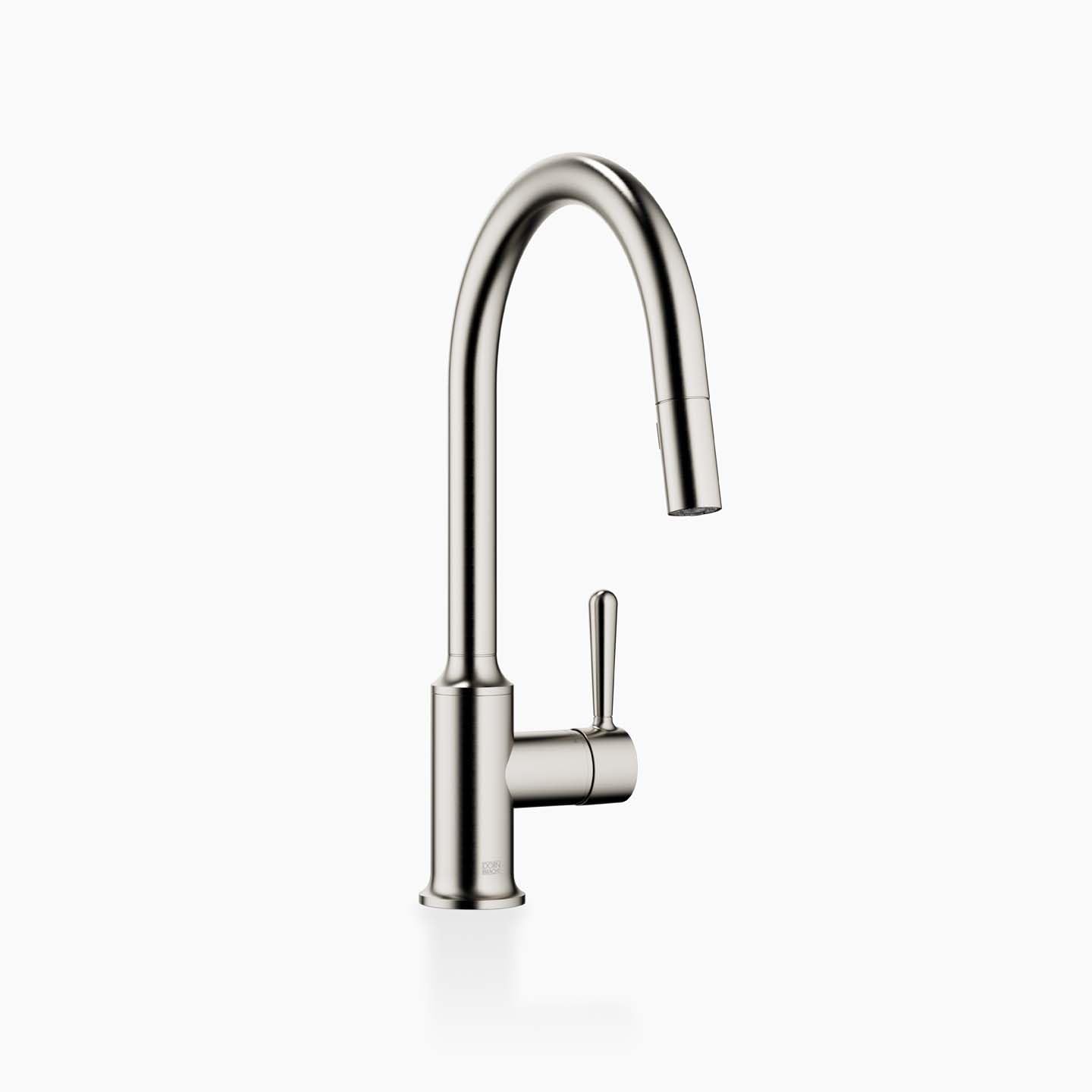 Dornbracht Single Lever Mixer Pull-Down with Spray Function VAIA 33870809 Brushed Platinum