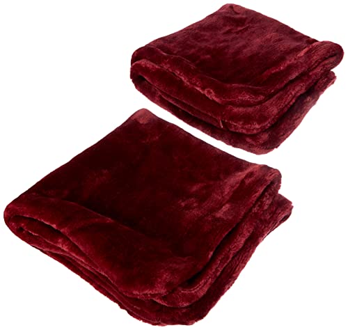Gözze - Premium Cashmere-Feeling Kissenbezüge, 500 g/m², 50 x 50 cm - Bordeaux
