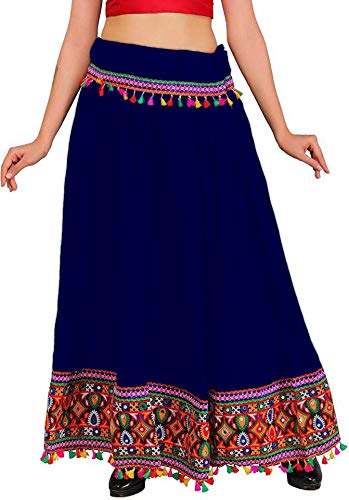 GENERICKURTISKIRTS Woman/Girl Rajasthani Jaipuri Traditional Ethnic Embroidery Floor Length Skirt