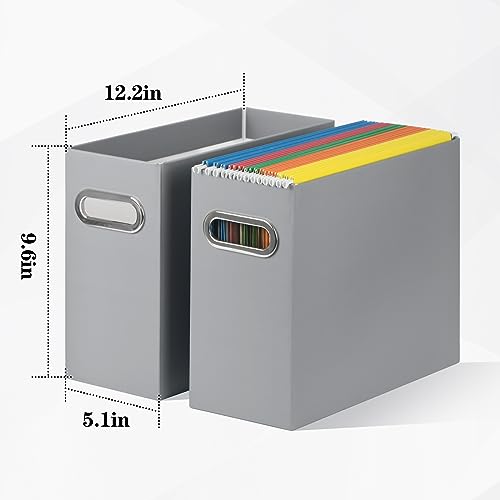 Tunnkit Organizador de arquivos, caixa de arquivo de papelão para armazenamento de pasta de arquivos