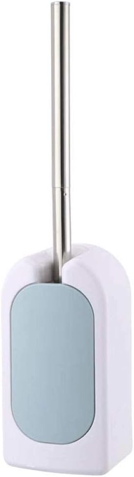 Free Punch Wall Mounted Toilet Brush Bathroom Wall Toilet Brush Plastic Household Long Handle Without Dead Angle Soft Hair Cleaning Brush(E)