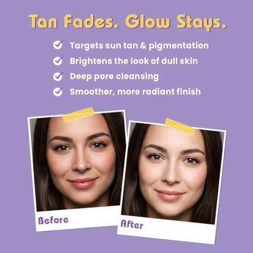 Image of Glamveda De Tan Cream Mask for Men & Women | Kojic Acid Face Pack for Tan Removal, Pigmentation & Sun Damage Care | Instant Brightening & Glow Boosting Formula for Radiant Skin | Suitable for All Skin Types | 100g Pack of 2