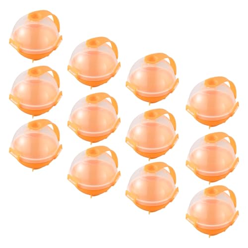 Molde de hielo esférico de plástico naranja 12 pcs miniatura 1