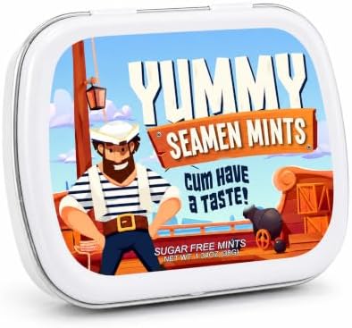 Yummy Seamen Mints - Wintergreen Funny Mints Tin - Stocking Stuffers - Sailor Captain Sailing Boating Novelty Candy for Adults Made in America, 1 ounce