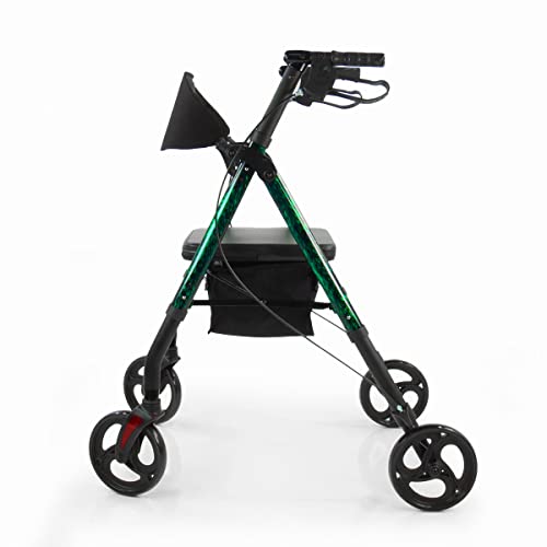Royal Deluxe Universal Aluminum 4 Wheel Rollators (Laser Red)