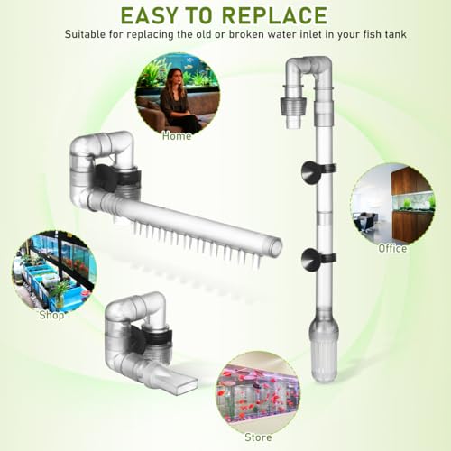 ibasenice 1set Replacement Aquarium Water and Outflow Tubes Fish Tank Accessories Easy Installation Smooth Design for External Filters by ibasenice - Image 2