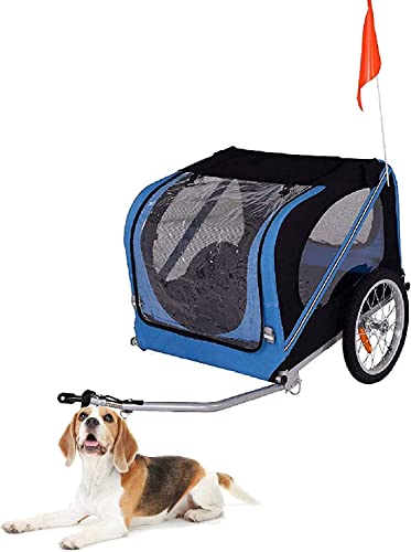 Dog-Bicycle-Trailer-2-in-1-Pet-Bike-Trailer-and-Stroller-Two-Wheel-Pet-Bicycle-Trailer-with-Mesh-Window-Load-40KG-for-Small-and-Medium-Dogs-Color-Blue - Cucciolini Doodles   Dog-Bicycle-Trailer-2-in-1-Pet-Bike-Trailer-and-Stroller-Two-Wheel-Pet-Bicycle-Trailer-with-Mesh-Window-Load-40KG-for-Small-and-Medium-Dogs-Color-Blue
