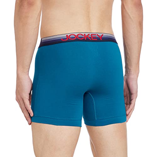 Image of Jockey ZN03 Men's Super Combed Cotton Elastane Stretch Solid Boxer Brief with Ultrasoft Waistband