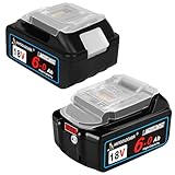 ANTOOLOCKER Replacement for Makita 18v Battery: 2 Packs 6.0ah High Capacity Lithium Ion Batteries Compatible with 18 Volt BL1860 BL1820BL1830 BL1840 BL1850 for Cordless Power Tools