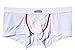 Semboon Men's Smooth Long Penis Glove Boxer Briefs Cock Sleeve Trunks Underwear White