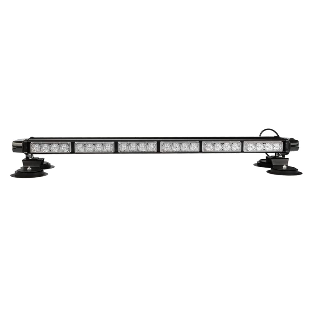 1 Pieza 12V Auto 54 LED Barra de luz estroboscópica de Doble Cara para camión de vehículos de Emergencia, luz Intermitente de Advertencia de Emergencia de Alta Intensidad con Base magnética