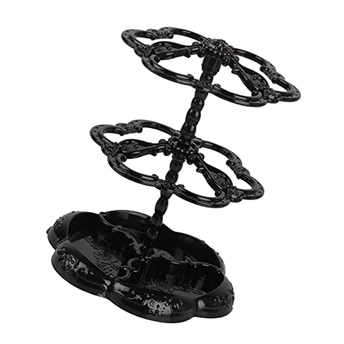 APBEAM Caja de Almacenamiento Pendientes de exhibición de Joyas, Soporte Colgante con 2 boquillas giratorias for organización, Negro