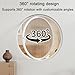 Round Window,360° Rotating Pivot Casement Windows,Aluminum Frame And Tempered Glass,For Bathroom,Kitchen,Bedroom,Living Room,Replacement Indoor Ventilation Window With Handle(White,40cm/15.7in)