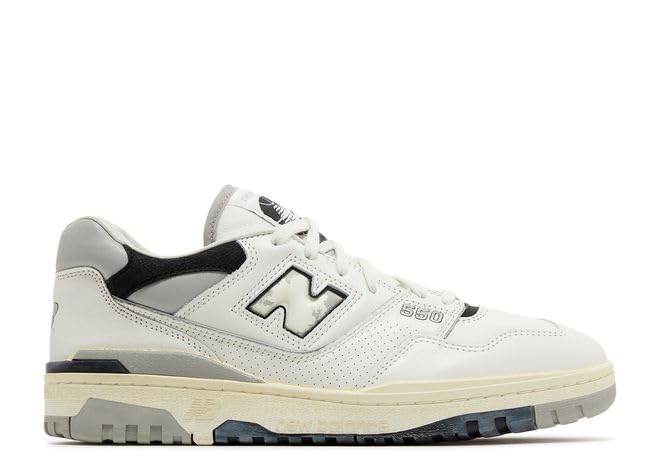New Balance550 Men's Sneaker, Sea Salt/Concrete/Black, Size 9