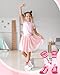 Suhine 24 Pairs Teens Pink Ribbon Breast Cancer Awareness Socks Sport Sock Bulk Pack Pink Crew Socks for Youth, 12 Styles, 5.91 x 6.69 Inch