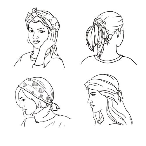 Xuwu Women's Fashion Silk Scarf American Flag Square Satin Headscarf Neck Scarf Head Hair Wraps #TOP4