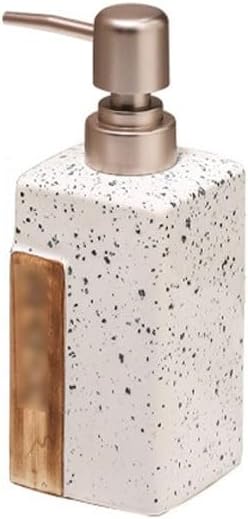 Kitchen Soap Dispenser Multifunctional Home Ceramic Soap Dispenser Press Dispenser Bottle Hand Soap Bottle Shampoo Shower Gel Bottle Bathroom Soap Dispenser(C)