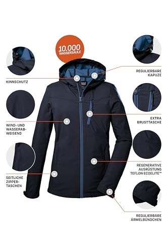 Veste softshell femme Killtec coupe vent imperméable avec capuche