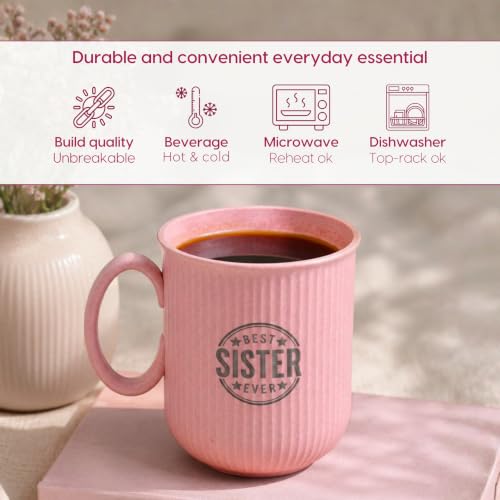 Image of Eha Earth Friendly Return Gift for Sister Made with Rice Husk | Set of 1 | Rakhi Gift for Sister | Printed Mug | Rakhi Hamper | Gift for Rakshabandhan