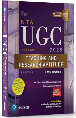 Image of Pearson NTA UGC NET 2025 Paper 1 by KVS Mada+B22an (Hindi) + Pearson NTA UGC NET SET, JRF Paper 1 PYQ Includes 2025 & 2024 Solved papers | 6 years PYQs upto January 2025 | 1400+ Practice Questions - (Set of 2 Books)