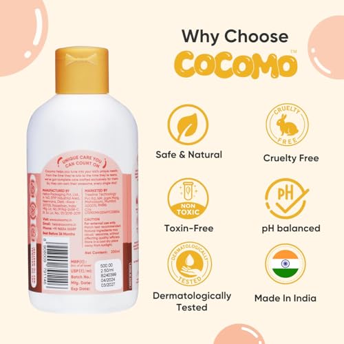 Image of Cocomo Rooting For You Hair Oil - 200ml (Age 4+ years) 12-in-1 Blend for Strong Roots & Softer Hair | with Olive, Almond, Jojoba Oil | Mineral-Parabens-Sulfates Free | Natural Oil for Kids
